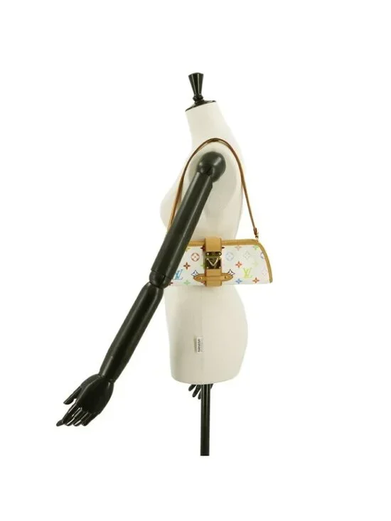 Louis Vuitton Monogram Multicolor Charlie Shoulder Clutch Blanc - Picture 10 of 10